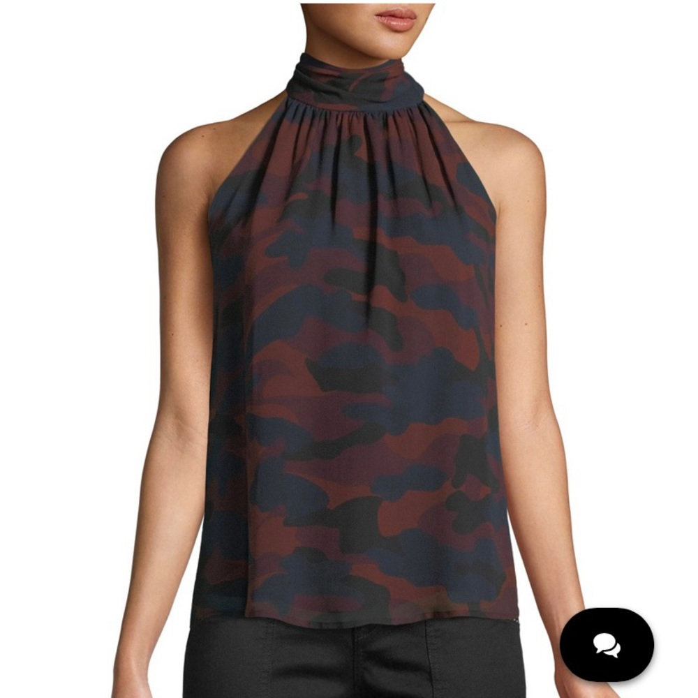 Silk Joie Camo Top